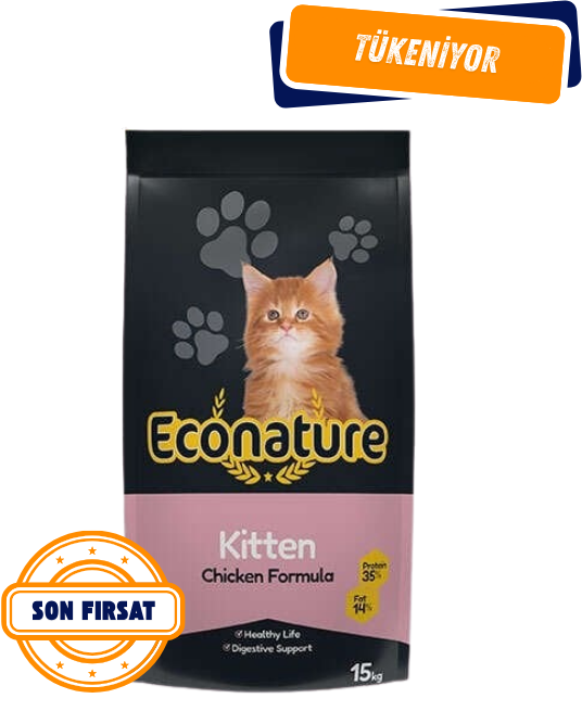 Econature Plus Tavuklu Yavru Kedi Maması 15 Kg