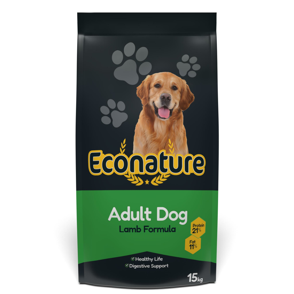 Econature Plus Kuzu Etli Yetişkin Köpek Maması 15 Kg