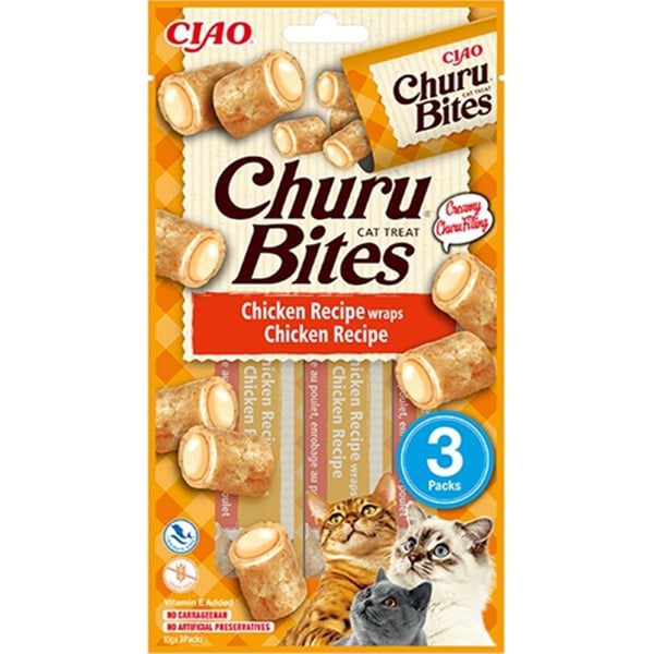 CIAO Churu Bites Tavuk Sargılı Kedi Ödül Maması 10gr (3'lü)