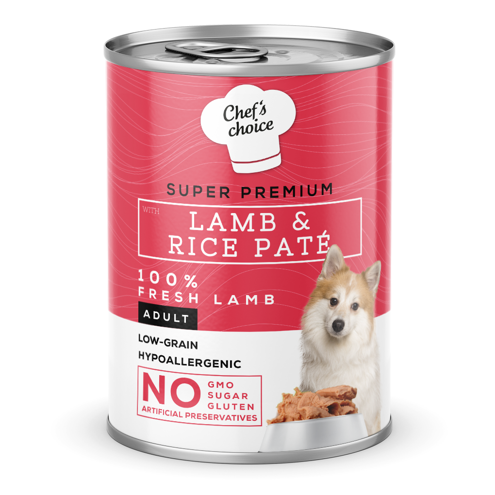 New Chefs Choice Pate Kuzu Pirinçli Köpek Yaş Maması 400 Gr