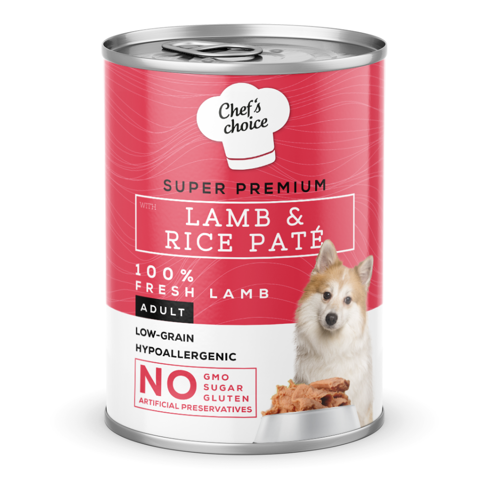 New Chefs Choice Pate Kuzu Pirinçli Köpek Yaş Maması 400 Gr
