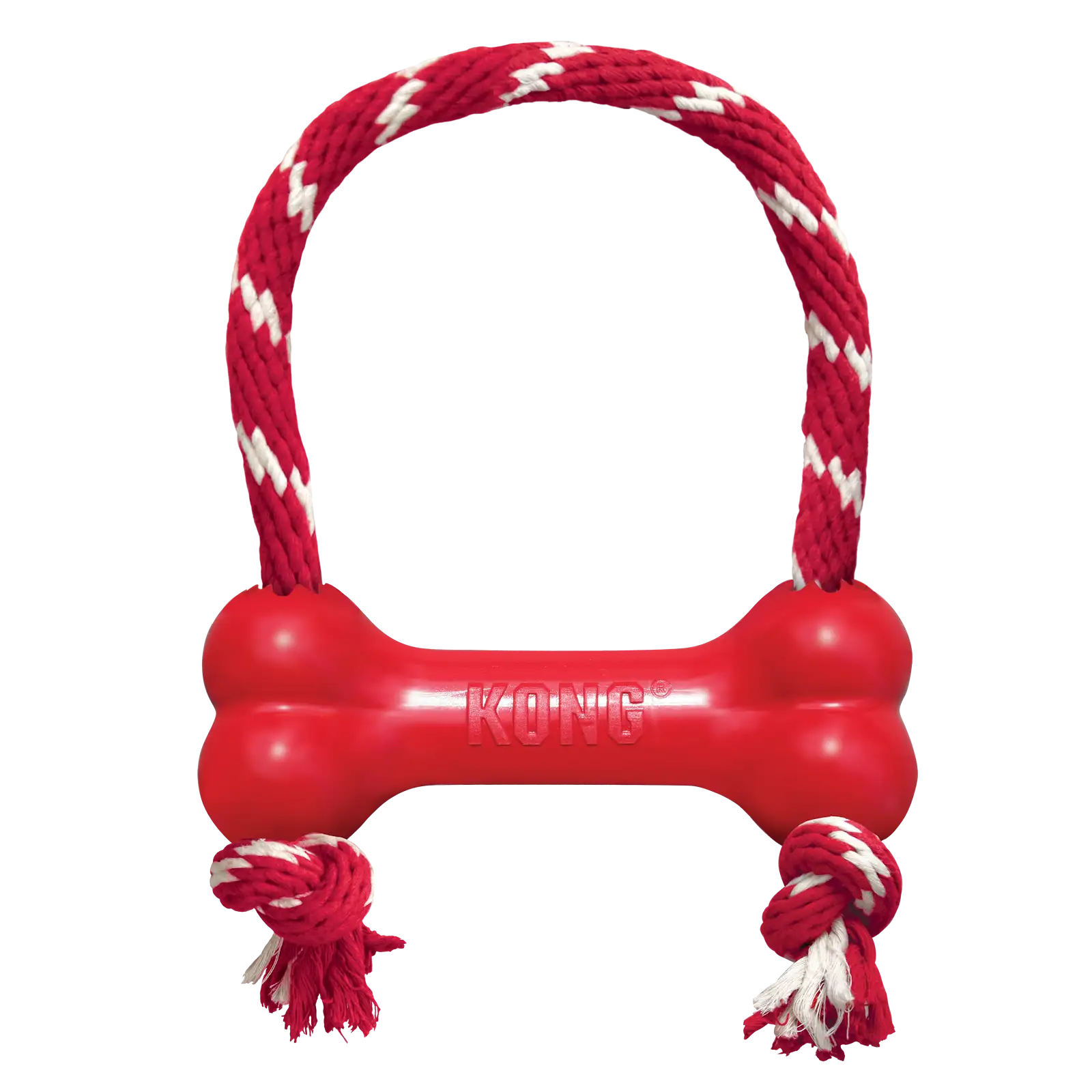 KONG Goodie Bone Kemik Şeklinde Çok Amaçlı İp Sallantılı Köpek Oyuncağı M