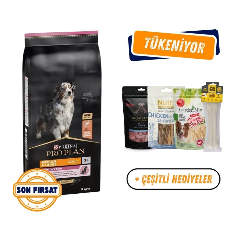 Pro Plan Medium&Large Senior +7 Somonlu Yaşlı Köpek Maması 14 Kg