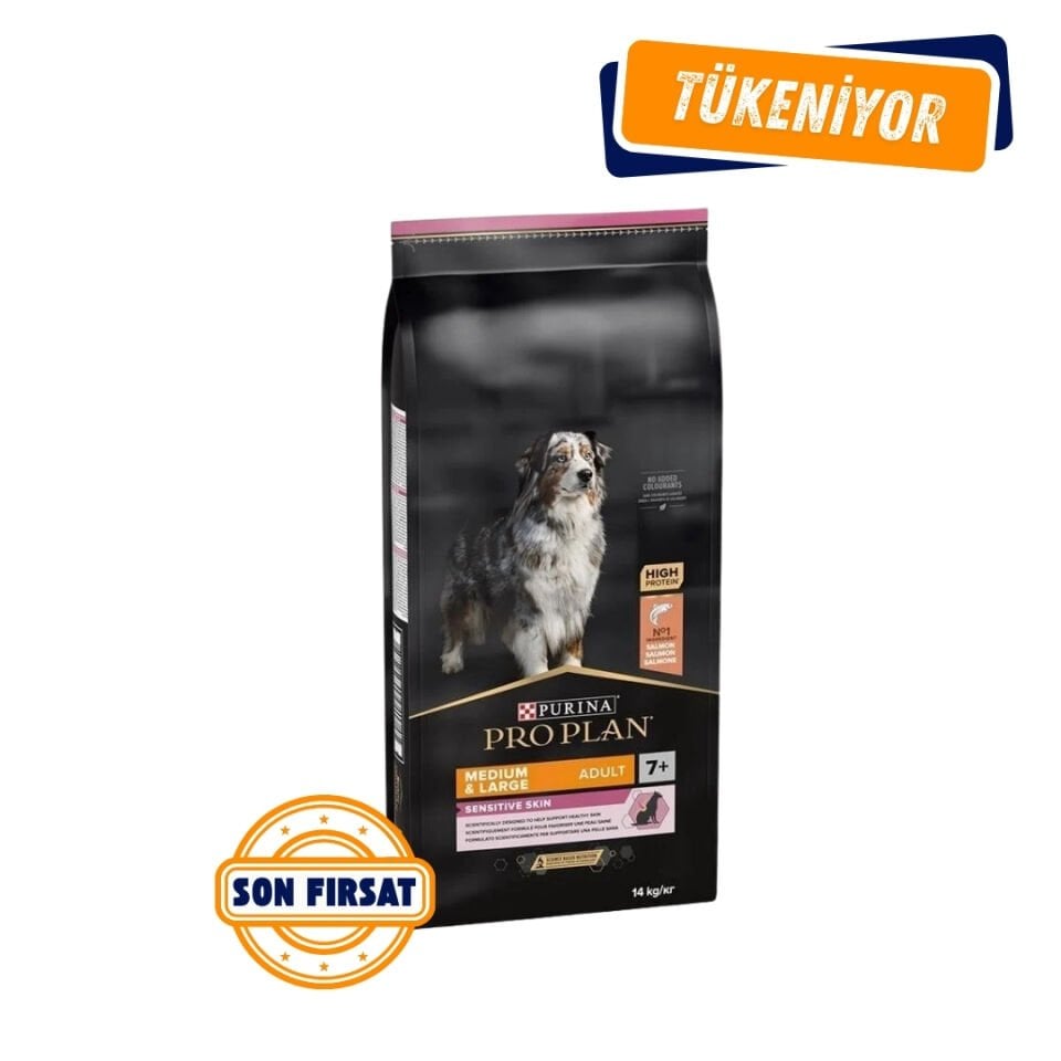 Pro Plan Medium&Large Senior +7 Somonlu Yaşlı Köpek Maması 14 Kg