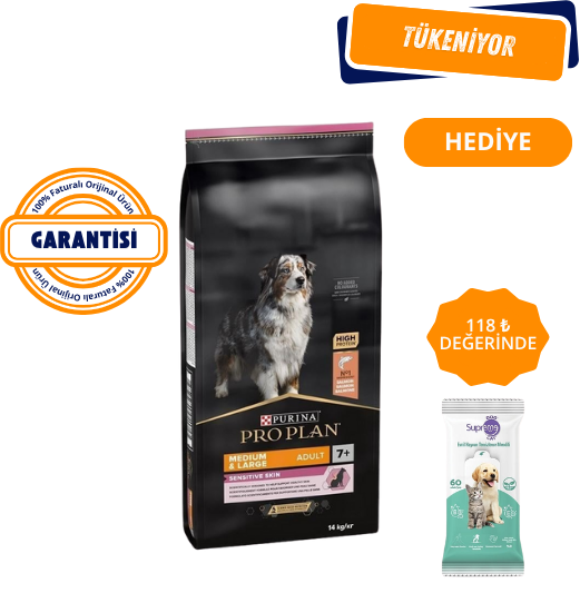 Pro Plan Medium&Large Senior +7 Somonlu Yaşlı Köpek Maması 14 Kg