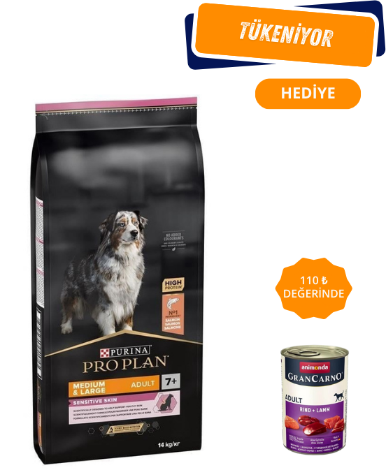 Pro Plan Medium&Large Senior +7 Somonlu Yaşlı Köpek Maması 14 Kg