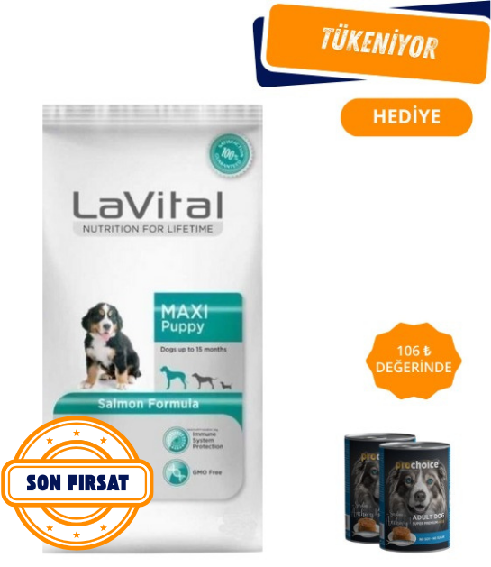LaVital Maxi Puppy Büyük Irk Yavru Köpek Maması 15 Kg