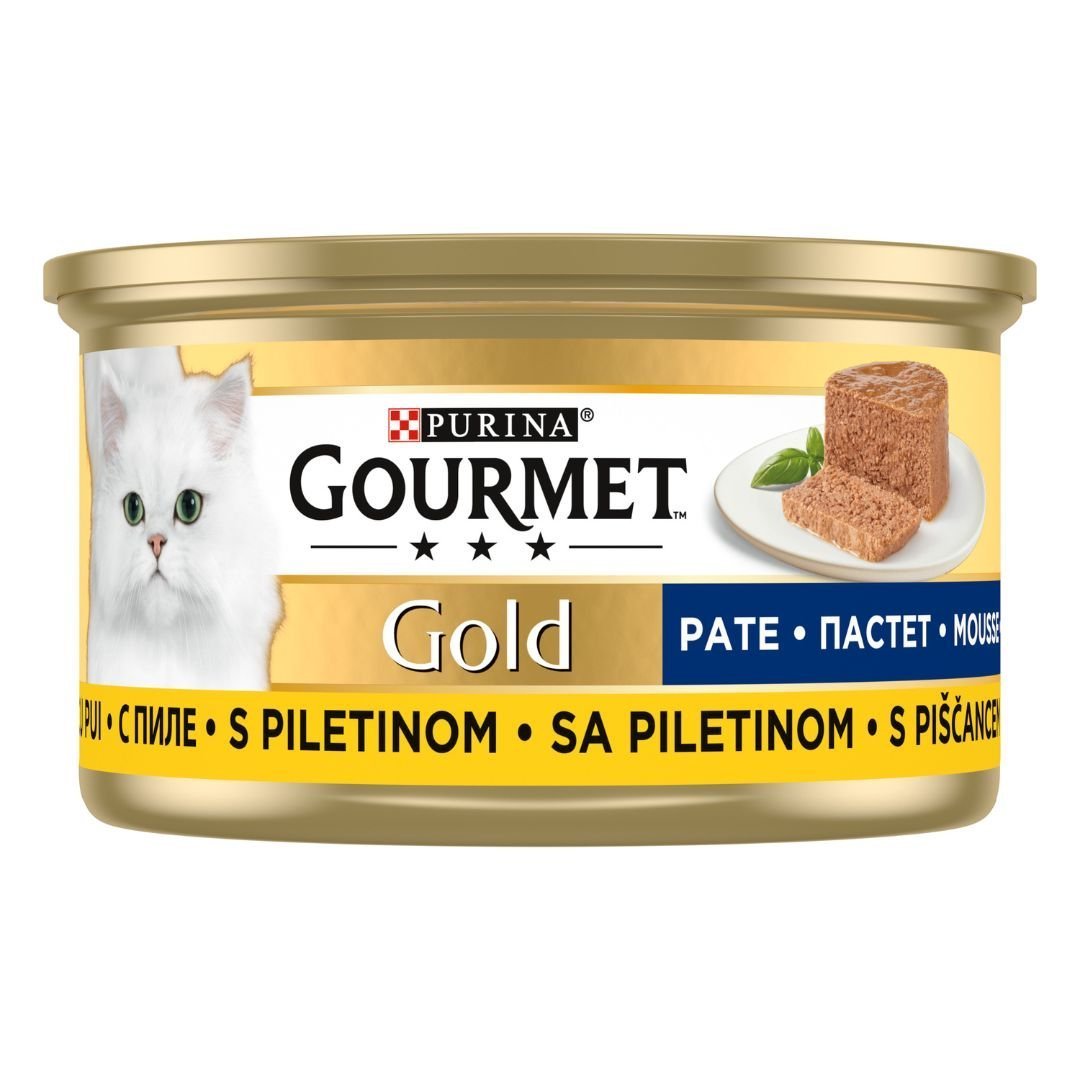 Gourmet Gold Kıyılmış Tavuklu Yetişkin Kedi Konservesi 85 Gr