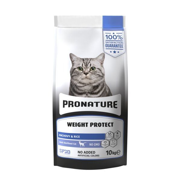 Pronature Kilo Kontrolü Kısırlaştırılmış Hamsili ve Pirinçli Yetişkin Kedi Maması 10kg