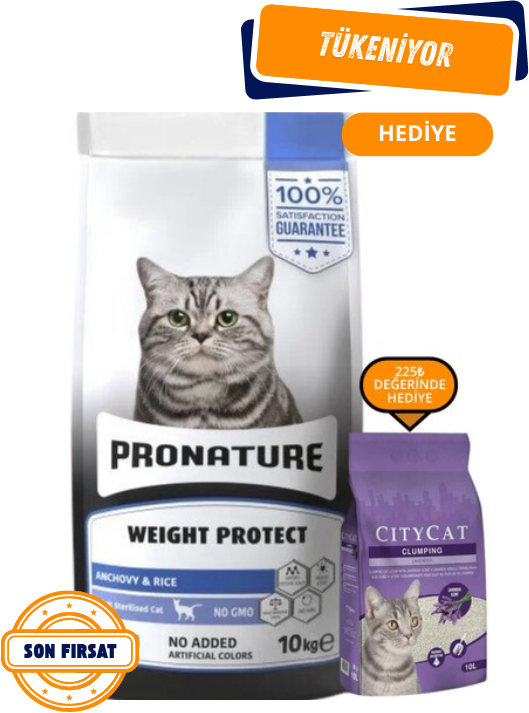Pronature Kilo Kontrolü Kısırlaştırılmış Hamsili ve Pirinçli Yetişkin Kedi Maması 10kg