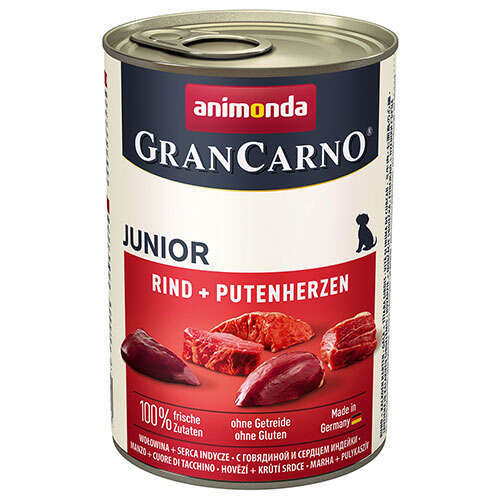 Animonda GranCarno Sığır Etli Ve Hindili Yavru Köpek Konservesi 400g