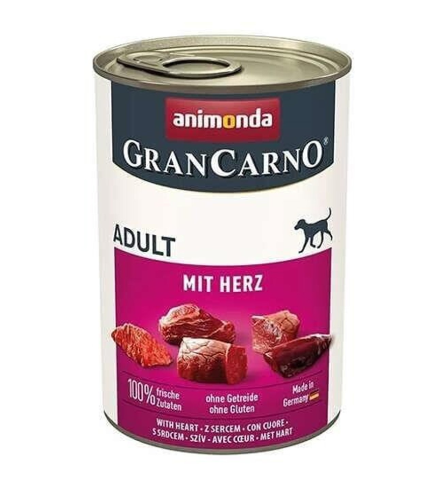 Animonda GranCarno Yürekli Yetişkin Köpek Konservesi 400g