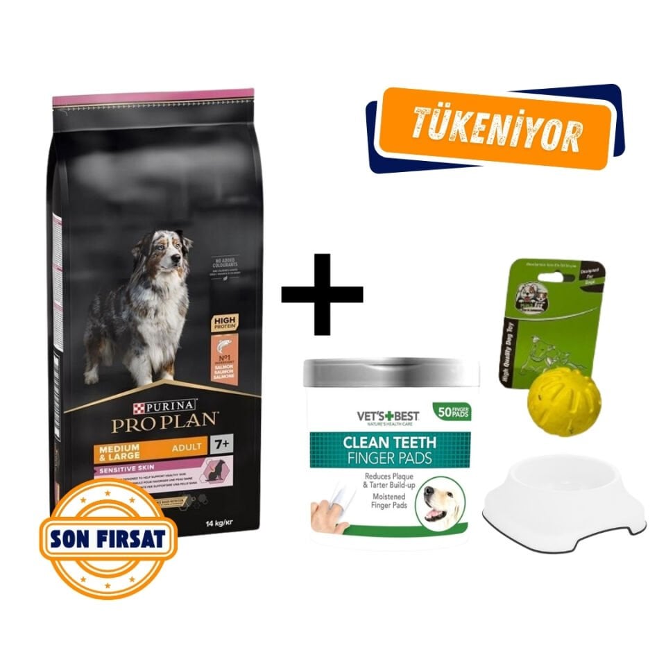 Pro Plan Medium&Large Senior +7 Somonlu Yaşlı Köpek Maması 14 Kg