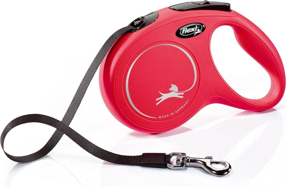 Flexi New Classic S Beden Kırmızı 5MT Şerit Tasma