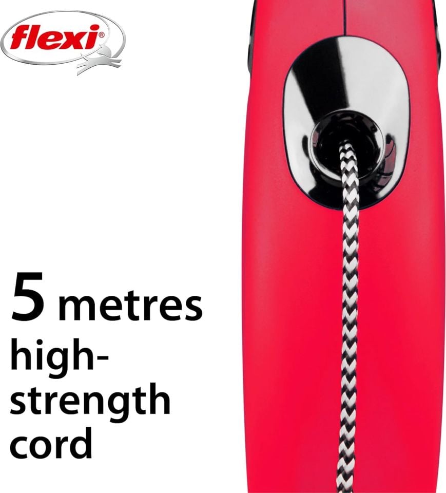 Flexi New Classic S Beden Kırmızı 5MT Şerit Tasma