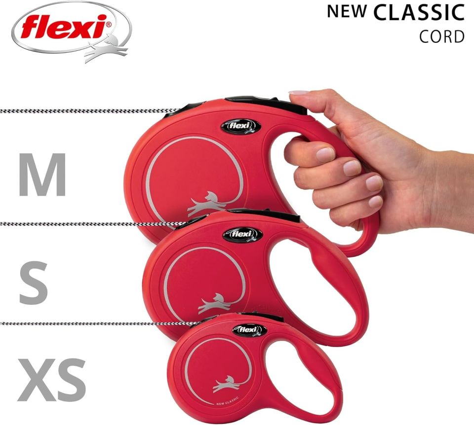 Flexi New Classic S Beden Kırmızı 5MT Şerit Tasma