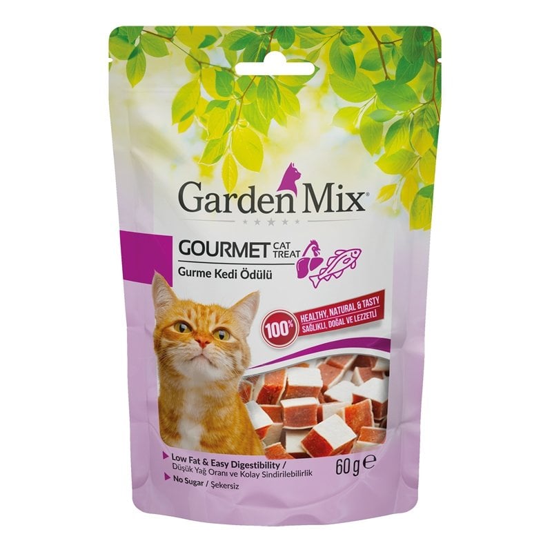 Garden Mix Gurme Balıklı ve Tavuklu Kedi Ödül Maması 60 Gr