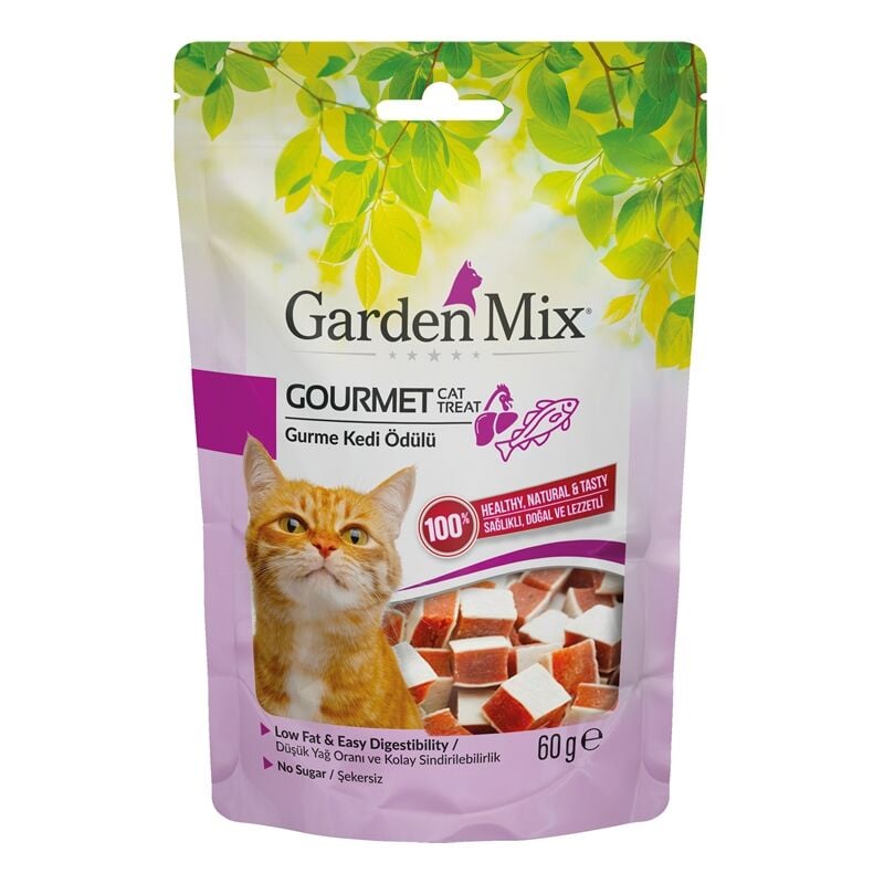 Garden Mix Gurme Balıklı ve Tavuklu Kedi Ödül Maması 60 Gr