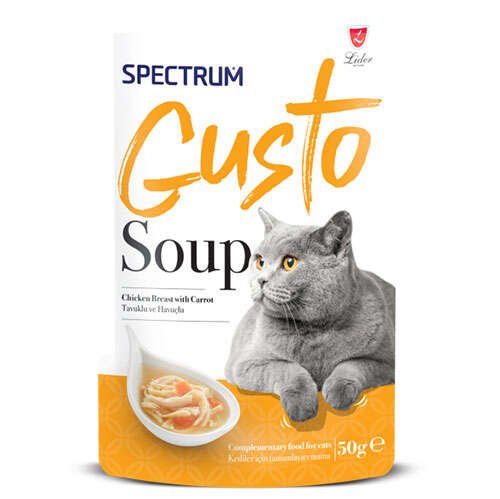 Spectrum Gusto Tavuklu ve Havuçlu Kedi Çorbası 50 Gr