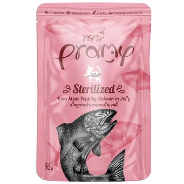 Pramy Cat Sterilize Ton Balıklı Somonlu Kedi Maması 70 Gr