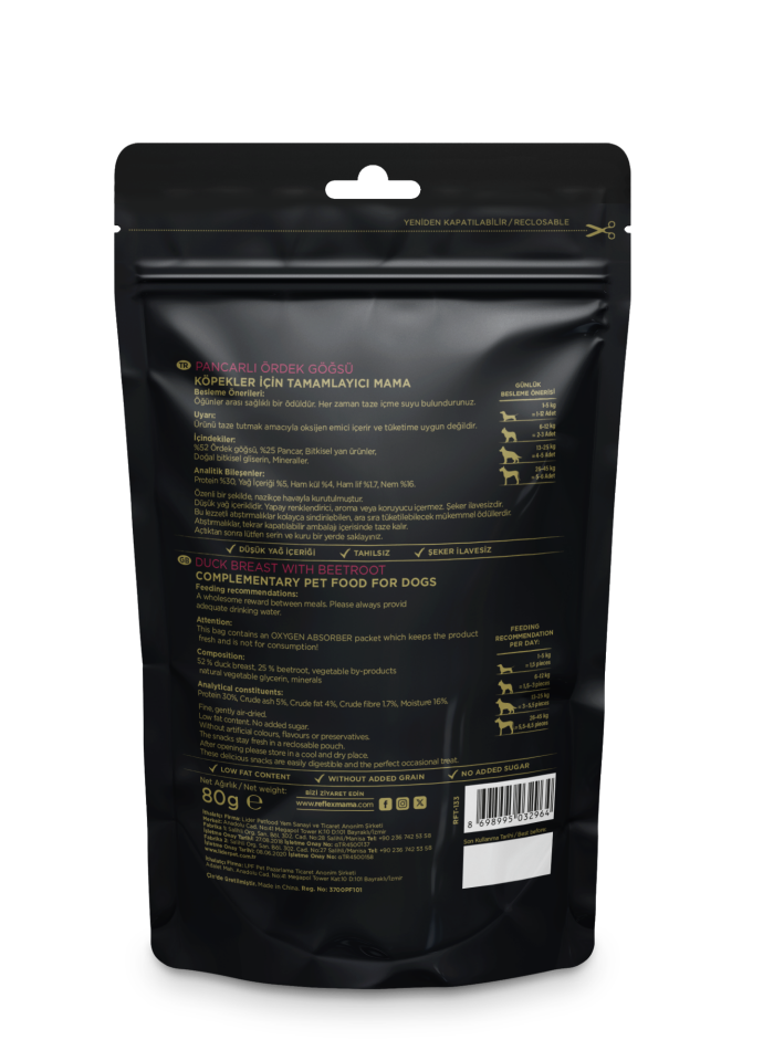 Reflex Snackies Pancarlı Ördek Göğsü 80 Gr