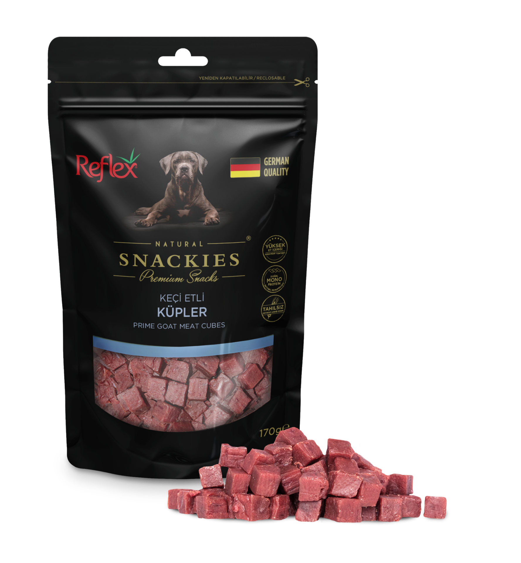 Reflex Snackies Keçi Etli Küpler 170 Gr