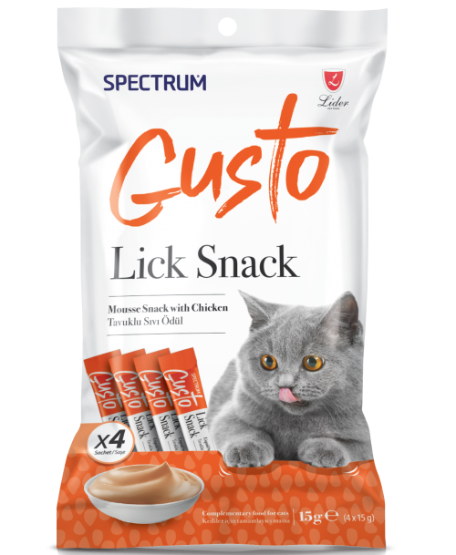 Spectrum Gusto Tavuklu Krema Kedi Ödül Maması 4X15 Gr