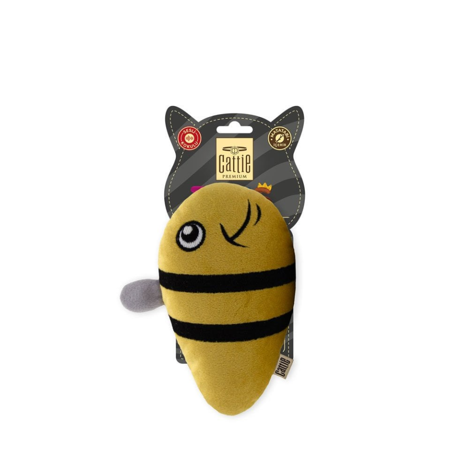 Cattie Matatabi İçerikli Kedi Oyuncağı Peluş Arı 15Cm