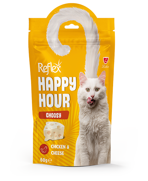 Reflex Happy Hour Choosy Tavuklu ve Peynirli Kedi Ödül Maması 60 Gr