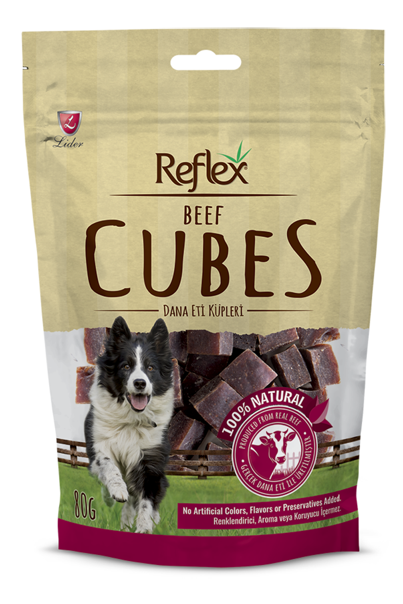 Reflex Dana Etli Küp Şeklinde Köpek Ödül Maması 80 Gr