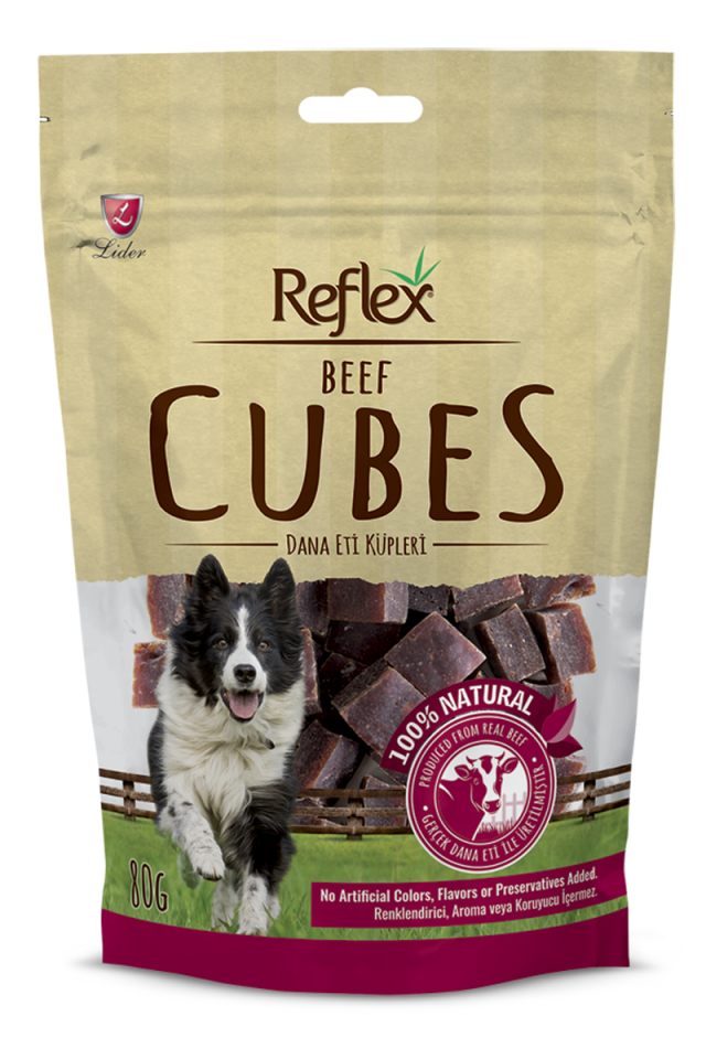Reflex Dana Etli Küp Şeklinde Köpek Ödül Maması 80 Gr