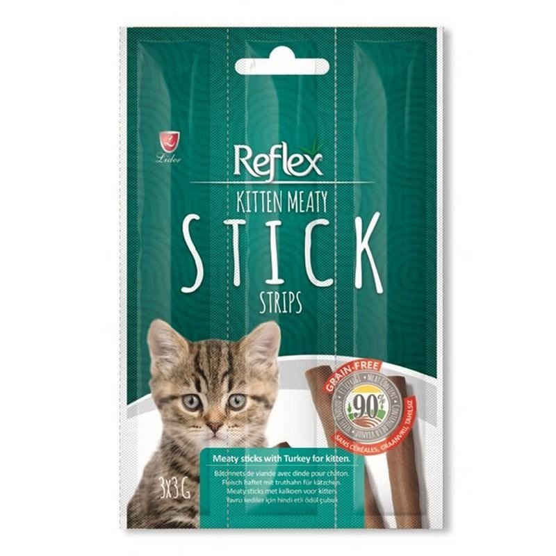 Reflex Plus Yavru, Cat Stıck Treats Hindili Ödül Çubuk 3X3 G