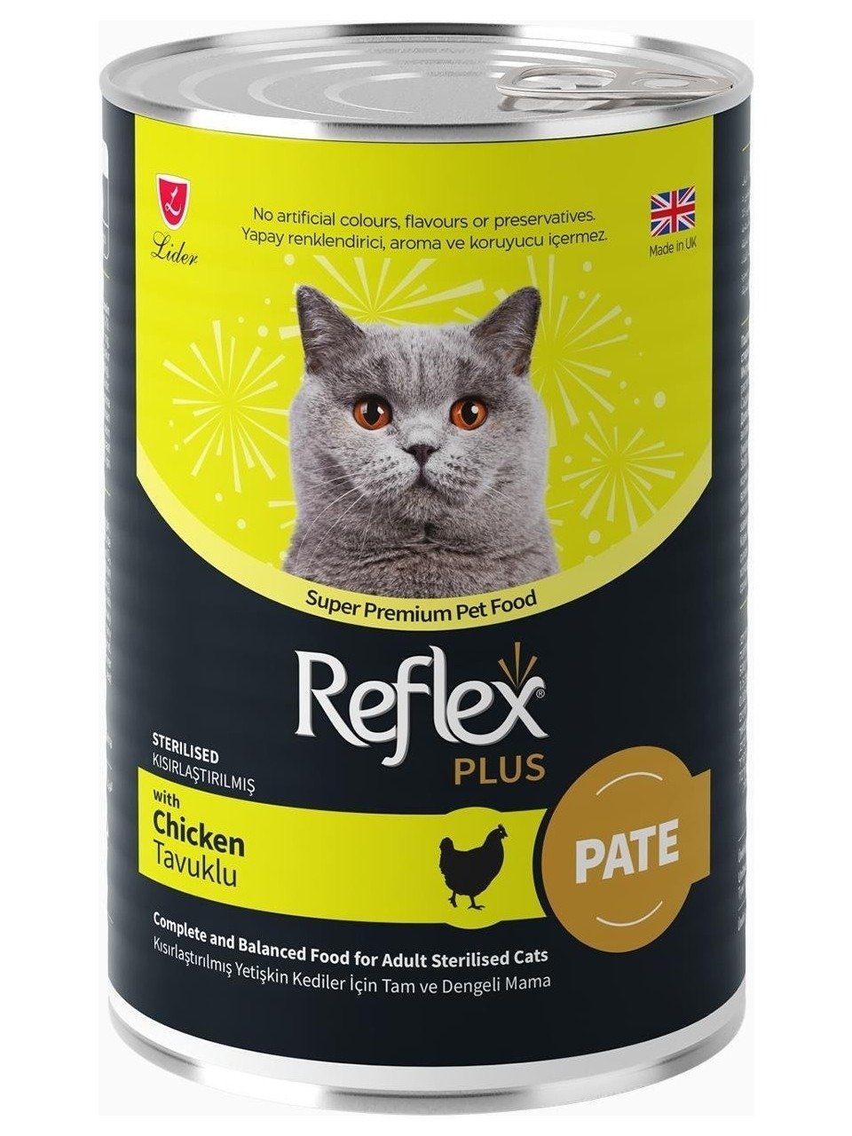 Reflex Plus Pate Tavuklu Kısır Kedi Konservesi 395 Gr