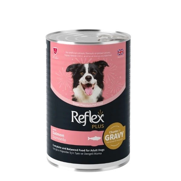 Reflex Plus Sos İçinde Parça Etli Somonlu Yetişkin Köpek Konservesi 400gr