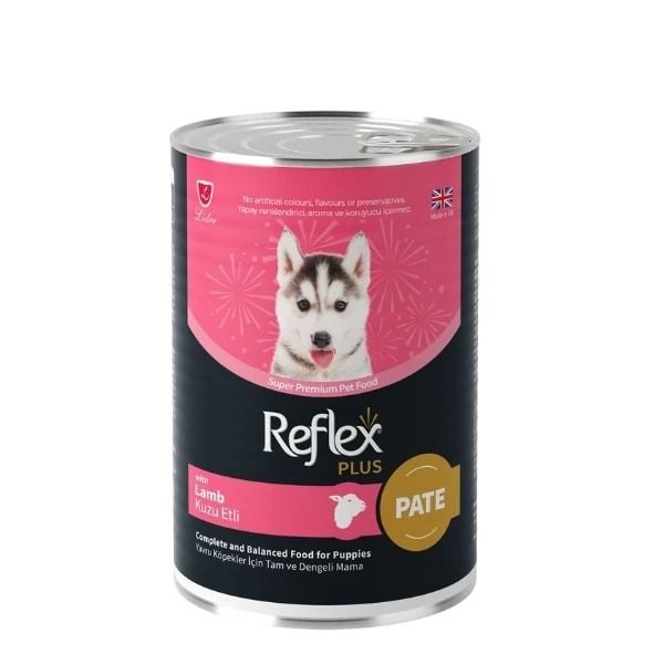 Reflex Plus Parça Kuzu Etli Ezme Yavru Köpek Konservesi 395gr