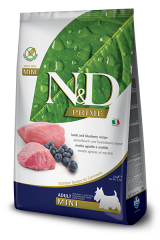 N&D PRİME Tahılsız Kuzu ve Yaban Mersinli Küçük Irk Yetişkin Köpek Maması 2,5 Kg